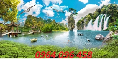 Tranh gạch men 3d phong cảnh đồn quê - MXVC43