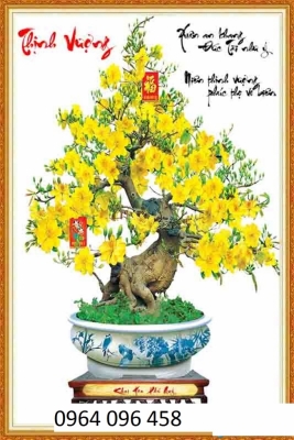 Tranh gạch 3d cây mai - MVB432