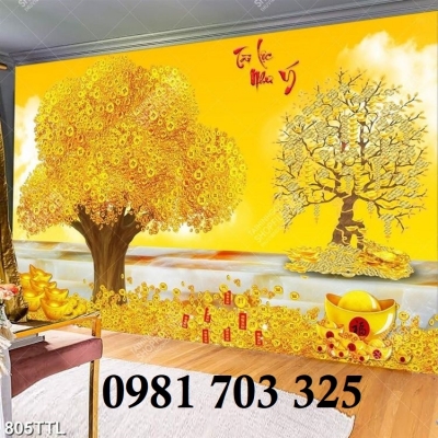 Tranh gạch 3d tài lộc