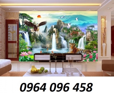 tranh tranh gạch 3d cảnh đồng quê - TED4