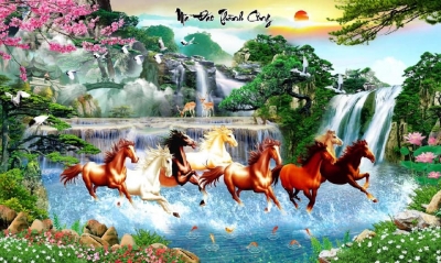 Tranh gạch mã đáo thành công HP97272