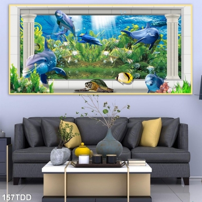 Tranh gạch 3D cá héo