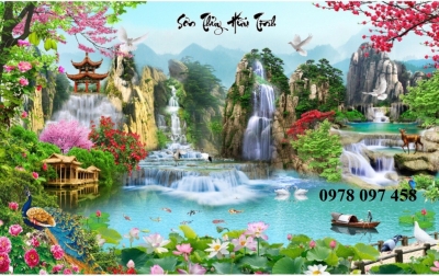 Gạch tranh 3D - tranh phong cảnh