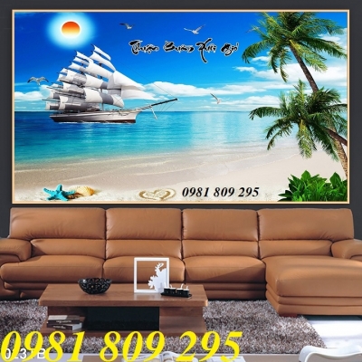 Tranh gạch 3d thuận buồm xuôi gió -AK045
