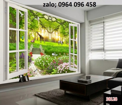 Tranh gạch 3d tranh cửa sổ - XCX4