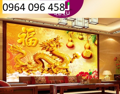 Tranh gạch 3d rồng vàng - FXSX33