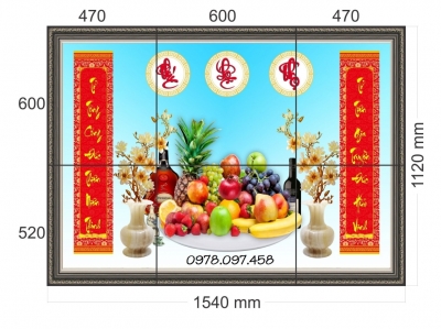 Gạch tranh 3d trang trí phòng thờ