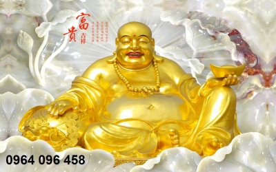 gạch tranh 3d phật di lặc - MVB5