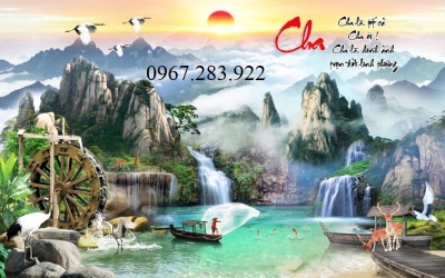 Tranh 3d gạch men phong cảnh đẹp