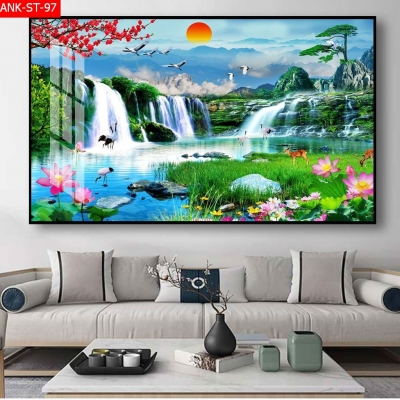 Tranh cảnh đồng quê - tranh gạch men 3d ốp tường - 953C