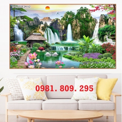 Tranh gạch 3d , gạch tranh thác nước HQ991
