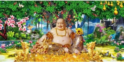 Tranh gạch 3d ốp tường phật phòng thờ - MXVC3