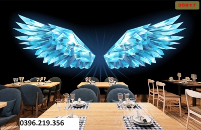 Gạch cánh thiên thần 3d trang trí