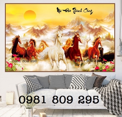 Tranh ngựa - gạch tranh 3d mã đáo thành công FGD6