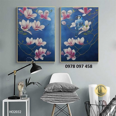 Tranh gạch họa tiết hoa 3D