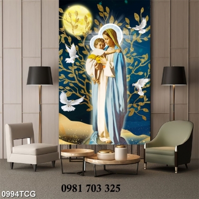 Tranh gạch đức me Maria