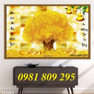 Gạch tranh 3d cây kim tiền