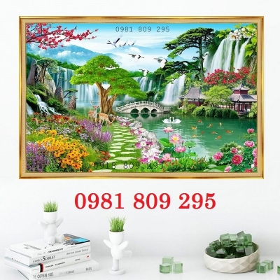 Tranh gạch sơn thủy hữu tình 3d