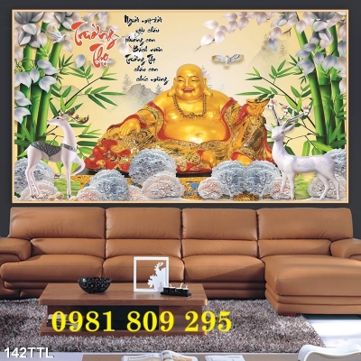 Tranh gạch men thần tài HN88