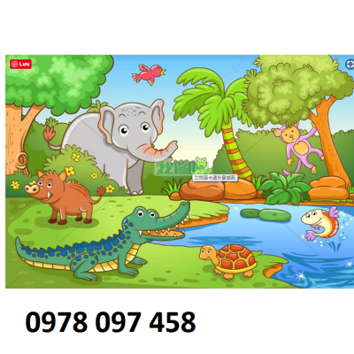 Tranh gạch phòng ngủ bé