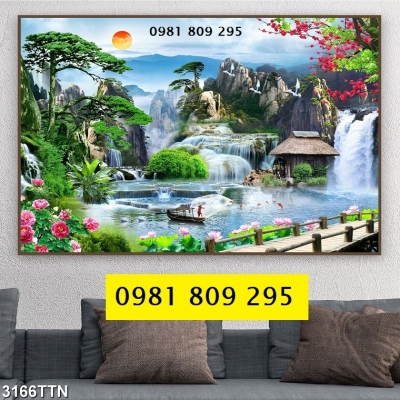 Gạch tranh , tranh 3d thác nước mới nhất HP99911