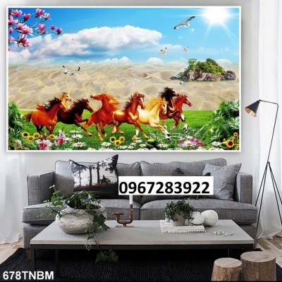 Tranh gạch bát mã phong thủy