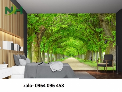 Tranh gạch 3d rừng cây cổ thụ - JG95