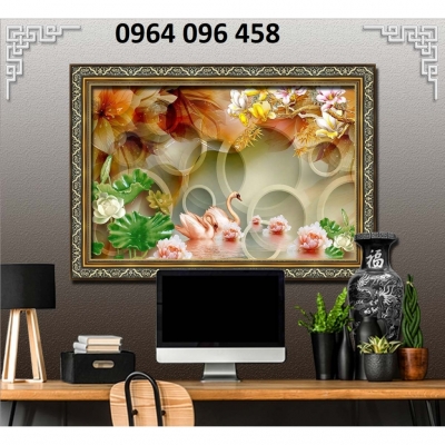 Tranh gạch 3d trang trí phòng khách đẹp - AF54