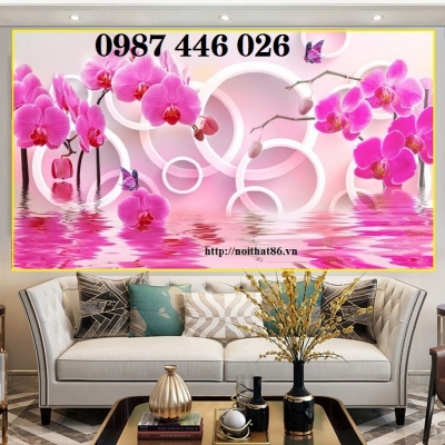 Tranh gạch 3d hoa lan