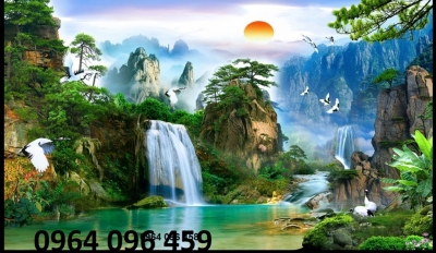 Tranh gạch 3d phong cảnh đồng quê - VNB9