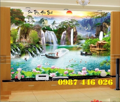 Tranh gạch men, tranh ốp tường 3d