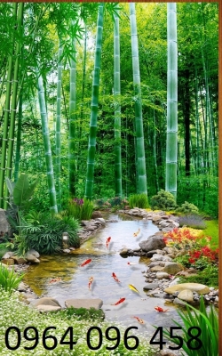 Tranh tre trúc 3d - tranh gạch 3d tre trúc - 55XN