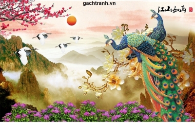 Tranh gạch 3d ốp tường phòng ngủ - 98CVZX