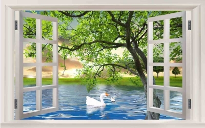 Gạch tranh cửa sổ đẹp trang trí