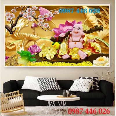 Tranh gạch men phật di lặc HP872