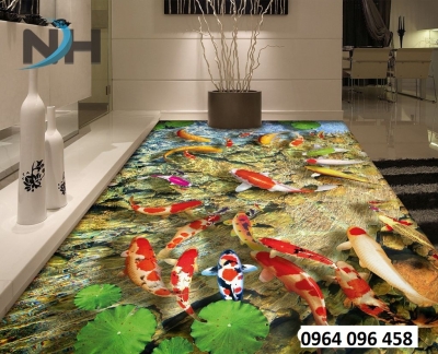 Gạch lát sàn 3d phòng khách đẹp - DCC52