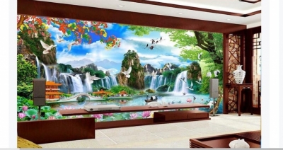 Tranh gạch 3D phòng khách