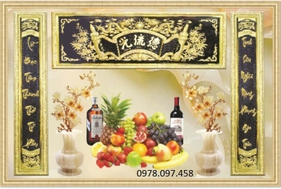 Tranh gạch hiện đại - tranh phòng thờ