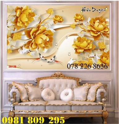 Gạch tranh 3d , gạch trang trí hoa sen