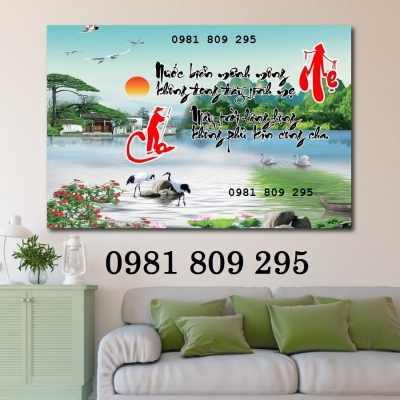 Gạch tranh hoa sen Cha Mẹ