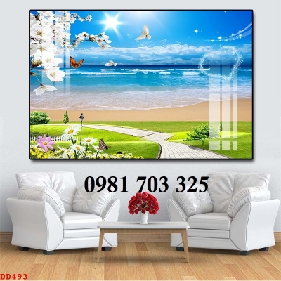 Tranh gạch phong cảnh biển 3D