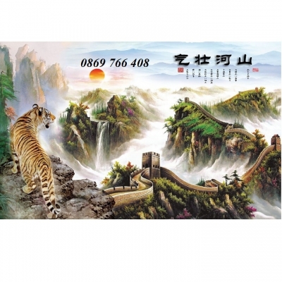 Tranh con hổ-Gạch tranh hổ 3d