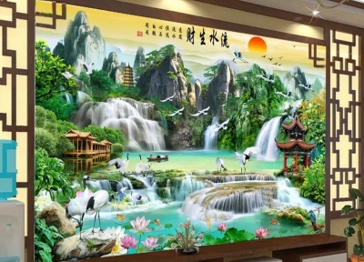 Tranh cảnh đồng quê - tranh gạch 3d ốp tường - HGCV43