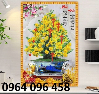 Tranh gạch 3d hoa mai - SCN43