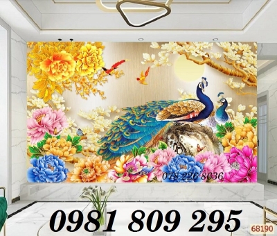 Tranh gạch trang trí phòng khách