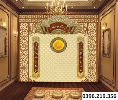 Tranh gạch 3d trang trí phòng thờ