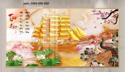 Tranh gạch 3d phong thủy thuận buồm xuôi gió - 876CVB