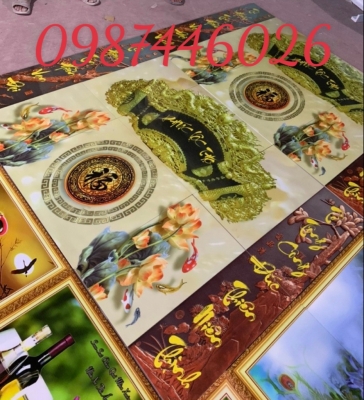 Tranh gạch men phòng thờ, ảnh thực tế