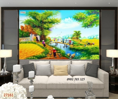 Gạch tranh đồng quê 3D đẹp nhà