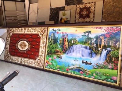 Chiếu nghỉ phòng khách- gạch thảm lát sàn